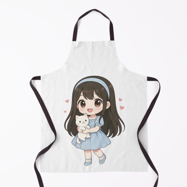 Item preview, Cute Anime Girl With Plush designed and sold by nyxium-art.