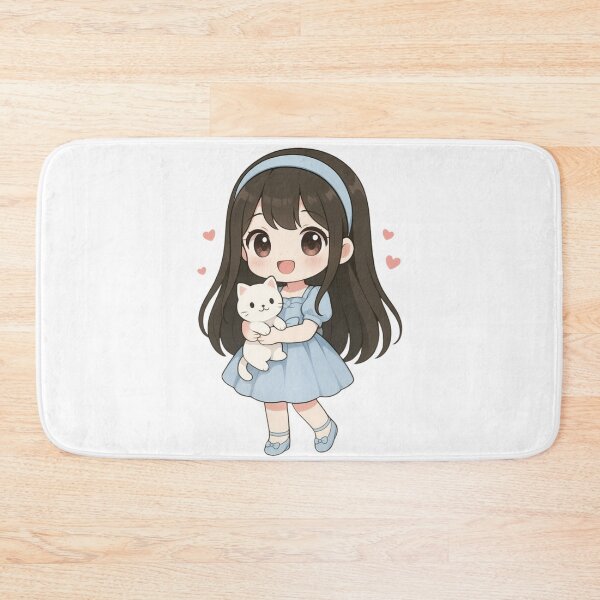 Item preview, Cute Anime Girl With Plush designed and sold by nyxium-art.