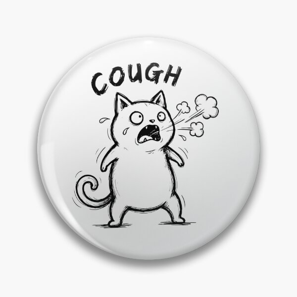 Item preview, Cat Coughing Like A Kid Meme - Funny Cat Doodle designed and sold by Purrfectly Furr.