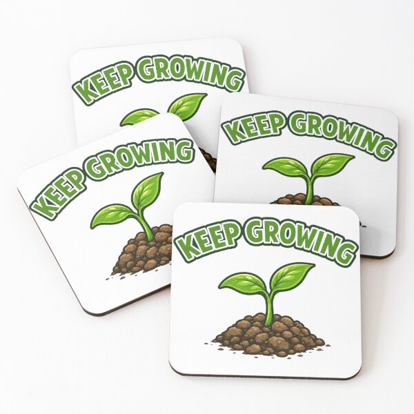 Item preview, Keep Growing Inspirational Plant Design designed and sold by EastEndTownie.