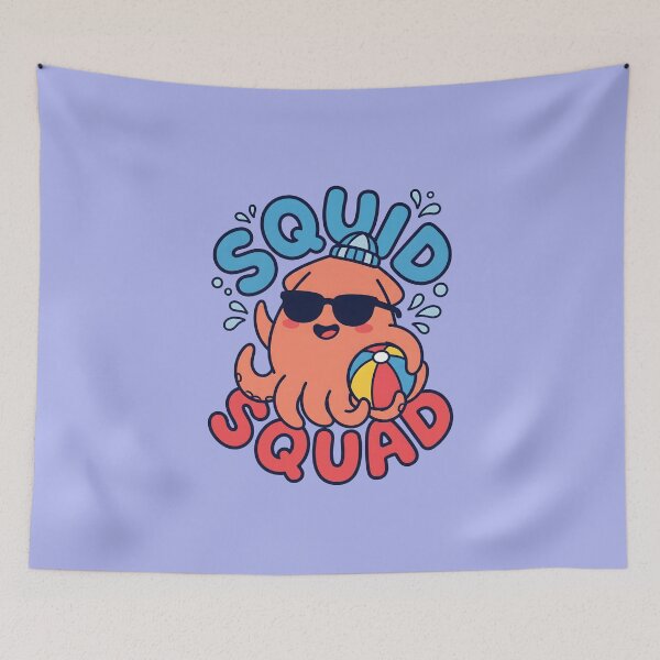 Item preview, Squid Squad – Cute Beach Squid Design designed and sold by Sea Gem.