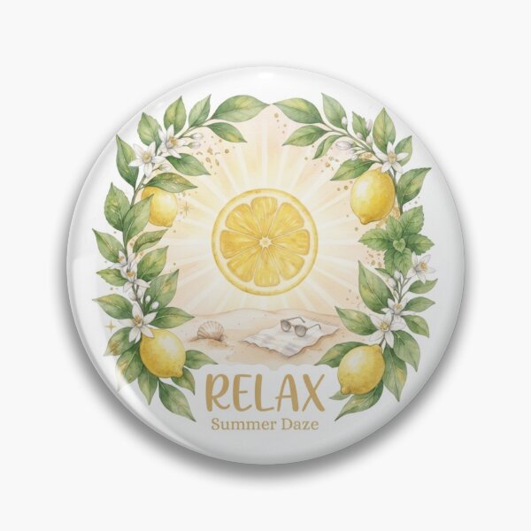 Item preview, Tropical Lemon Relax Sticker designed and sold by The Sticker Treasury.