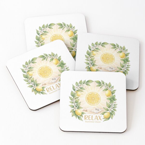 Item preview, Tropical Lemon Relax Sticker designed and sold by The Sticker Treasury.