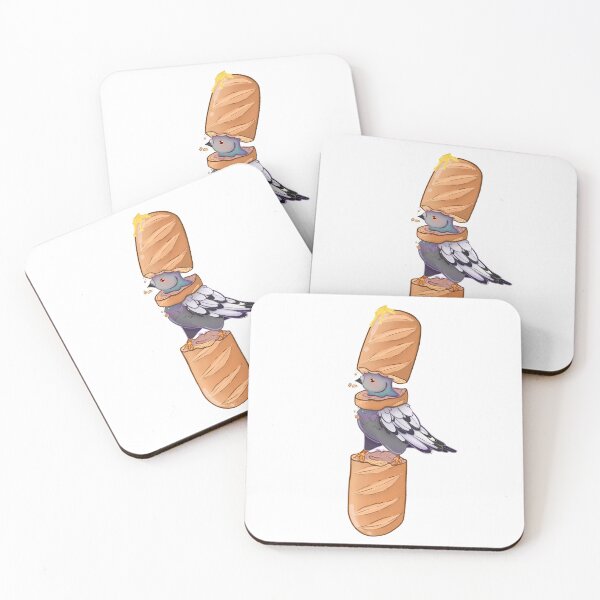 Artikelvorschau, Baguette-Taube, Cartoon, buntes Tier/Haustier, süßer Aufkleber entworfen und verkauft von Komorebji.