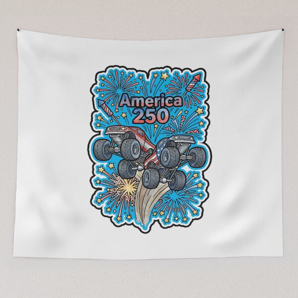 Item preview, Monster Trucks & Fireworks - opt 1 designed and sold by jlStopMedia.