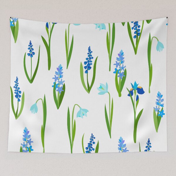 Item preview, Midnight Bloom: Vibrant Blue Botanical Garden designed and sold by LiveLearnCreate.