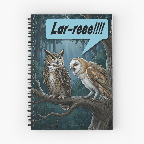Item preview, Owl yelling name at other owl designed and sold by Skeezix-66.