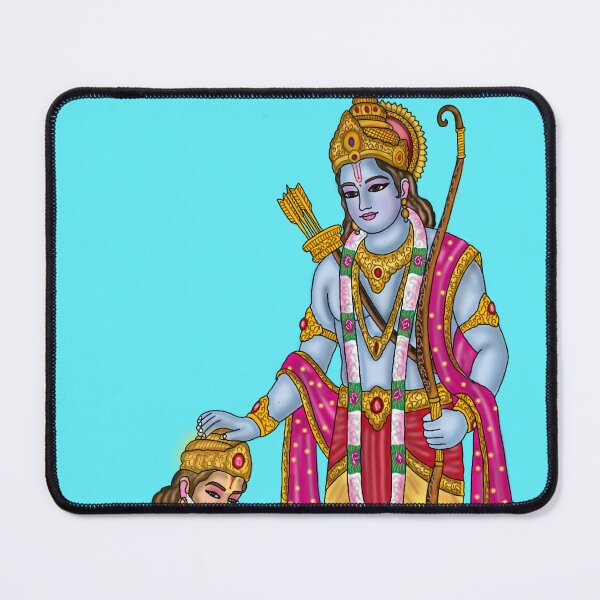 Item preview, Lord Rama and Hanuman Artwork | Divine Hindu Digital Painting Illustration designed and sold by Harshit_Digital_Arts.
