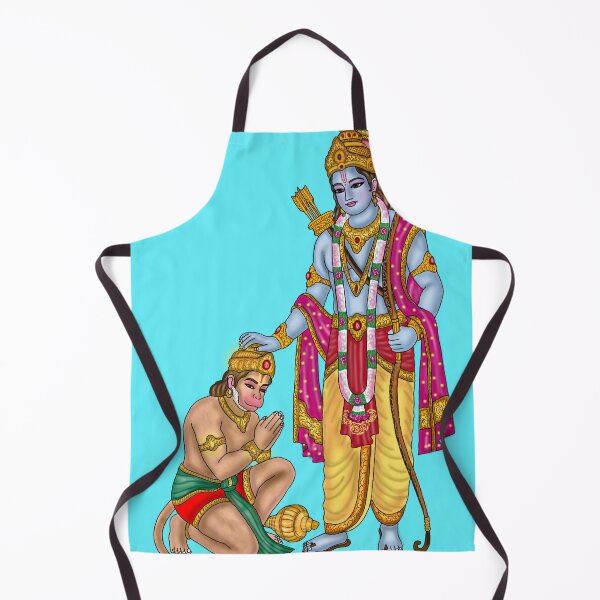 Item preview, Lord Rama and Hanuman Artwork | Divine Hindu Digital Painting Illustration designed and sold by Harshit_Digital_Arts.