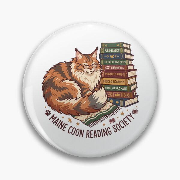 Item preview, Maine Coon Reading Society Vintage Hardcover Book designed and sold by PictoVibe.