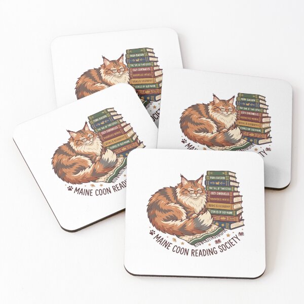 Item preview, Maine Coon Reading Society Vintage Hardcover Book designed and sold by PictoVibe.