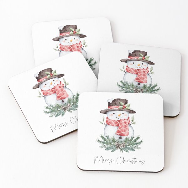 Item preview, Merry Christmas Watercolor Snowman designed and sold by hergracediary.