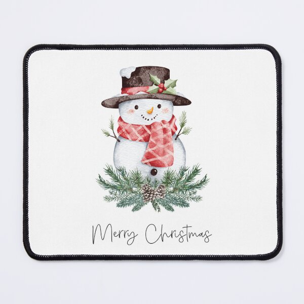 Item preview, Merry Christmas Watercolor Snowman designed and sold by hergracediary.