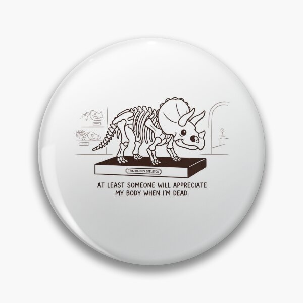 Item preview, Funny Triceratops Skeleton Sticker: Appreciate My Body Dinosaur Art designed and sold by Ink & Void Co..