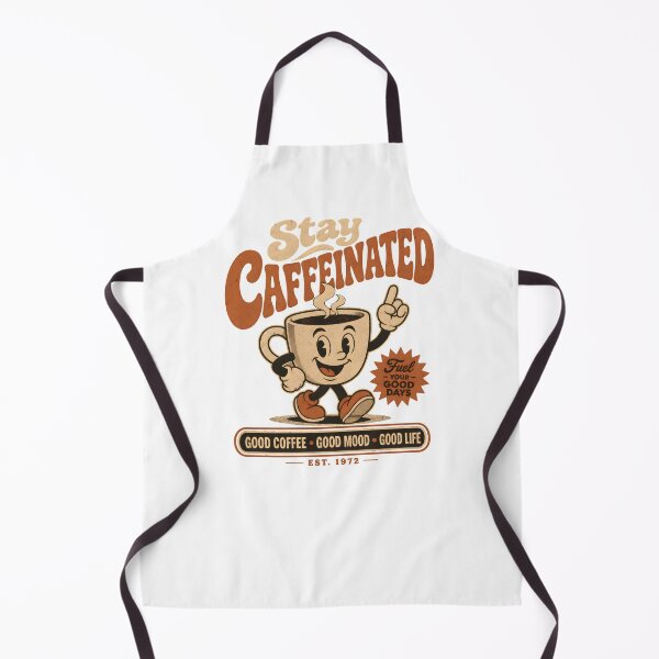 Item preview, Stay Caffeinated Funny Coffee Cartoon Mascot vintage ad designed and sold by LD ART.