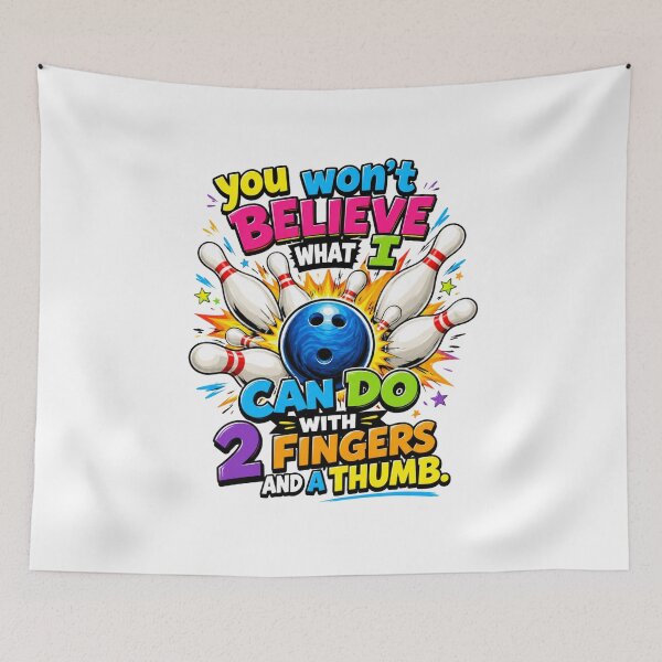 Item preview, Camiseta de bolos con dos dedos y un pulgar designed and sold by NewEraPress.