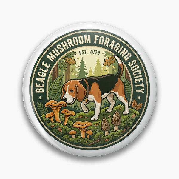 Item preview, Beagle Mushroom Foraging Society Forest Morel Hunt designed and sold by PictoVibe.