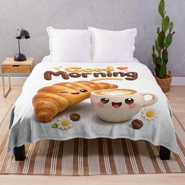Item preview, Sunshine Croissant Café: A Good Morning Smile designed and sold by BlissBlvdShop.