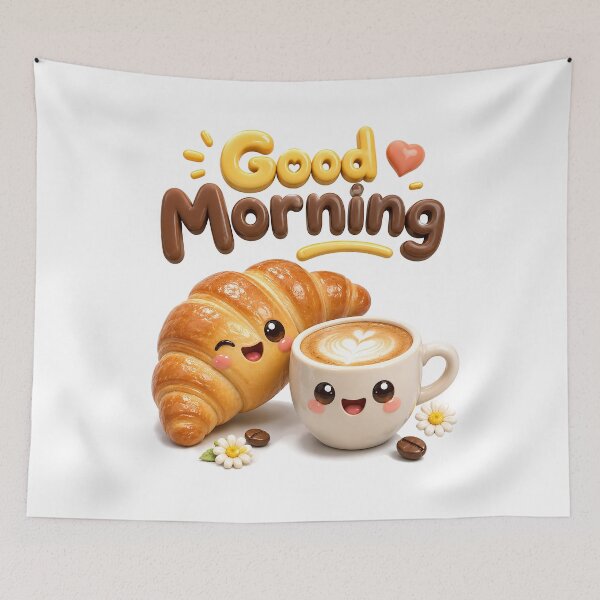 Item preview, Sunshine Croissant Café: A Good Morning Smile designed and sold by BlissBlvdShop.