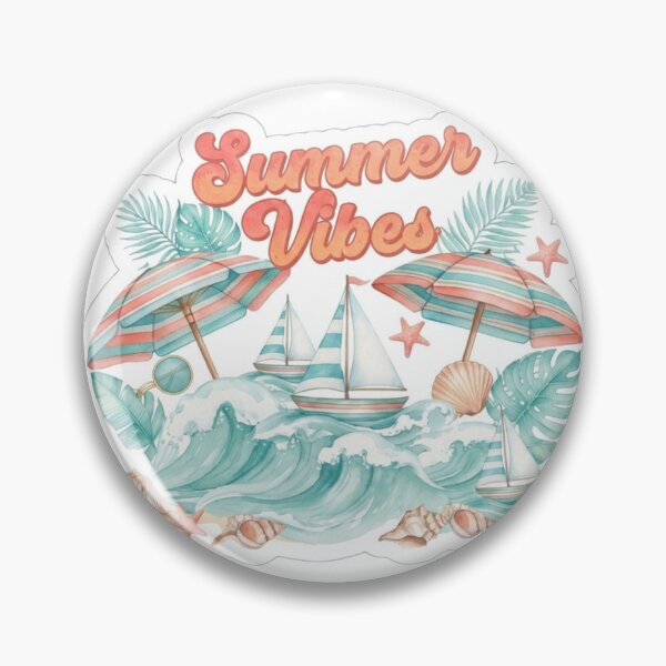 Item preview, Summer Vibes Tea Sticker designed and sold by The Sticker Treasury.
