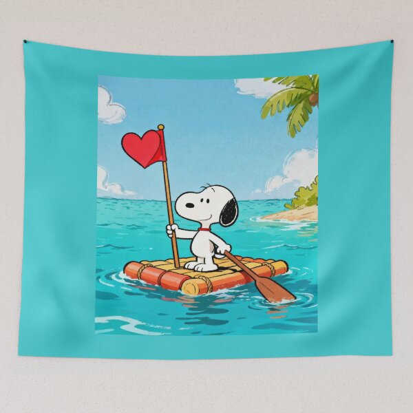 Item preview, Snoopy Ocean Raft Adventure Valentine designed and sold by Innova_Creations.