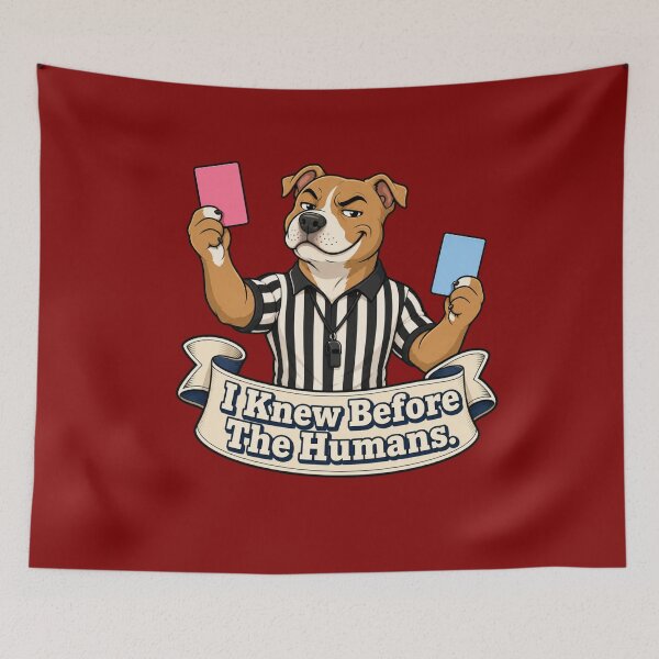 Item preview, I Knew Before The Humans Funny Dog Gender Reveal Referee  designed and sold by freshwear design.