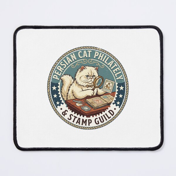 Item preview, Persian Cat Philately Stamp Guild Magnifying Glass designed and sold by PictoVibe.