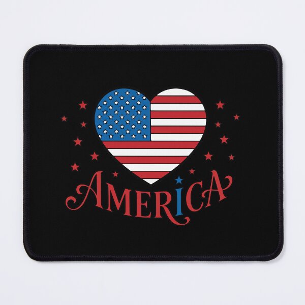 Item preview, America Flag Heart - opt 1 designed and sold by jlStopMedia.