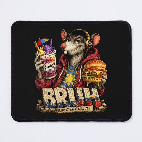 Item preview, "BRUH" Filipino Rat - Halo Halo and Burger! designed and sold by FlipFlopTeesCo.