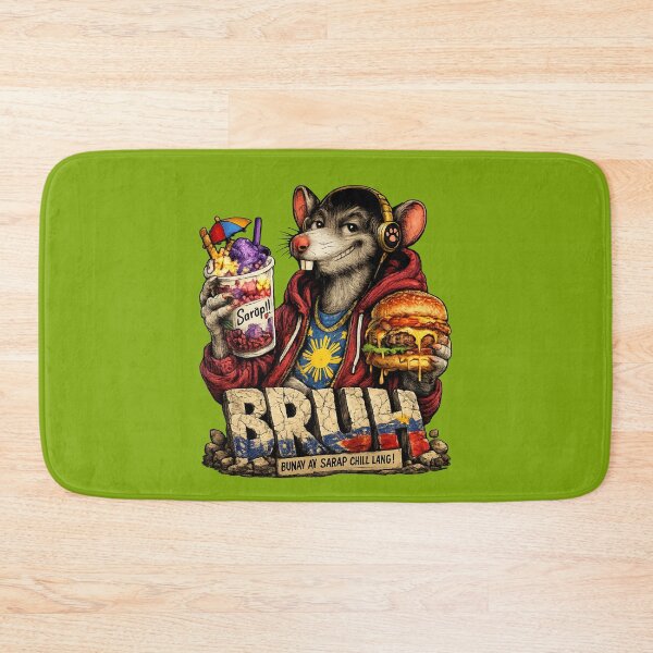 Item preview, "BRUH" Filipino Rat - Halo Halo and Burger! designed and sold by FlipFlopTeesCo.
