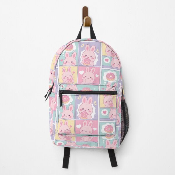 Item preview, Kawaii Bunny Eating Donuts Pop Panels designed and sold by Gift Phrase Studio.