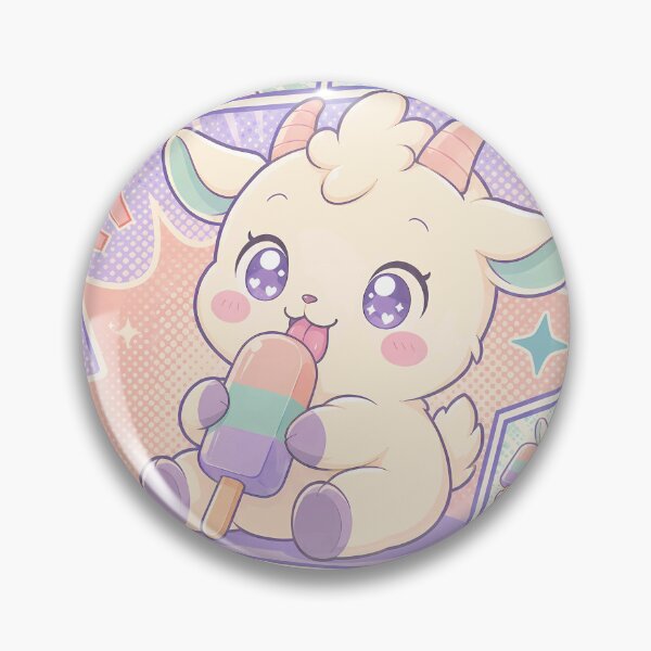 Item preview, Kawaii Baby Lamb Eating Popsicle Pop Panels designed and sold by Gift Phrase Studio.