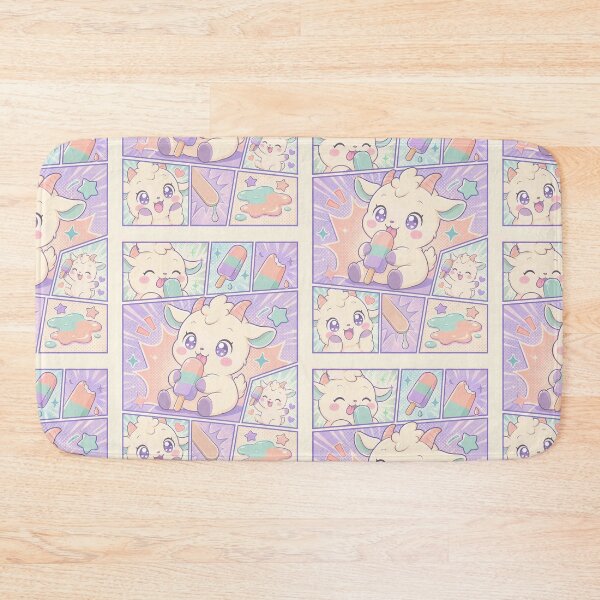 Item preview, Kawaii Baby Lamb Eating Popsicle Pop Panels designed and sold by Gift Phrase Studio.