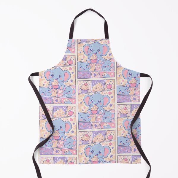 Item preview, Kawaii Elephant Eating Cherry Cupcakes Pop Panels designed and sold by Gift Phrase Studio.