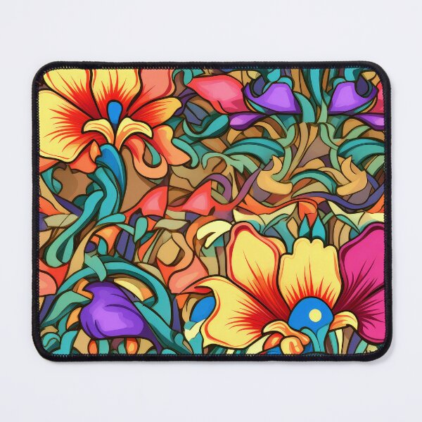Item preview, Art Nouveau Romantic Colorful Flowers And Leaves Art designed and sold by DEC02.