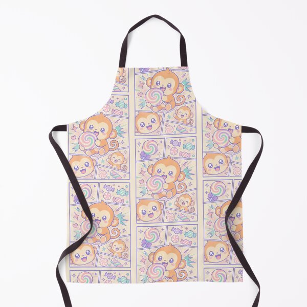 Item preview, Kawaii Baby Monkey Eating Rainbow Lollipop Pop Panels designed and sold by Gift Phrase Studio.