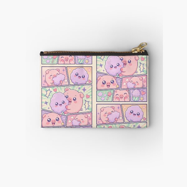 Item preview, Kawaii Pig Eating Cotton Candy Pop Panels designed and sold by Gift Phrase Studio.