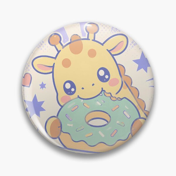 Item preview, Kawaii Giraffe Eating Donuts Pop Panels designed and sold by Gift Phrase Studio.