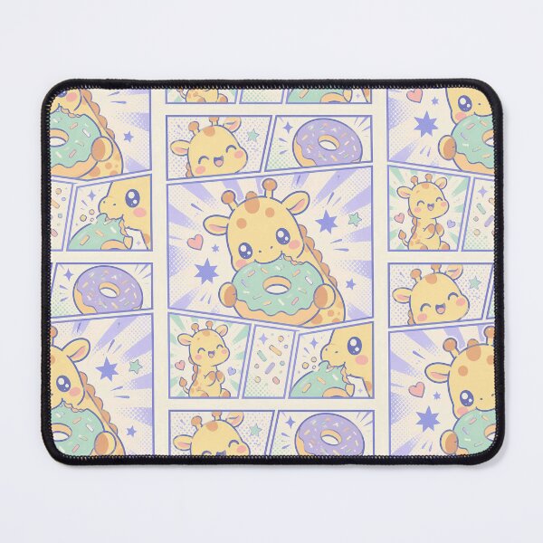 Item preview, Kawaii Giraffe Eating Donuts Pop Panels designed and sold by Gift Phrase Studio.