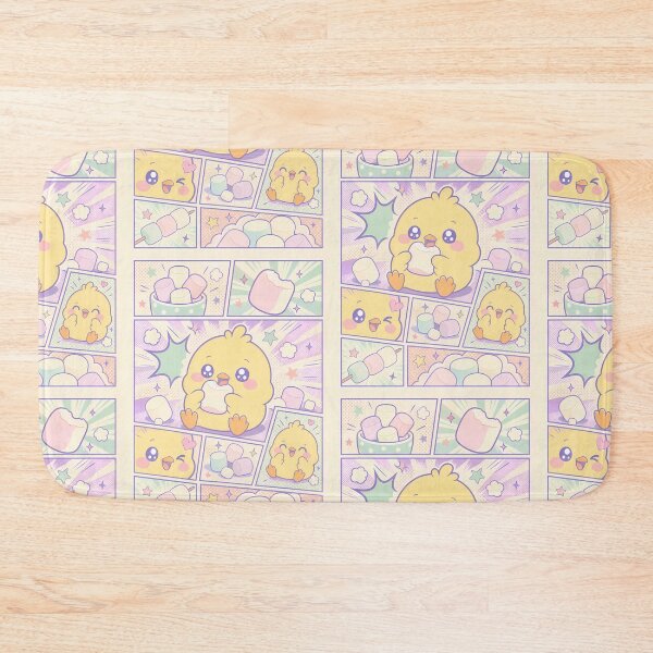 Item preview, Kawaii Chick Eating Marshmallows Pop Panels designed and sold by Gift Phrase Studio.