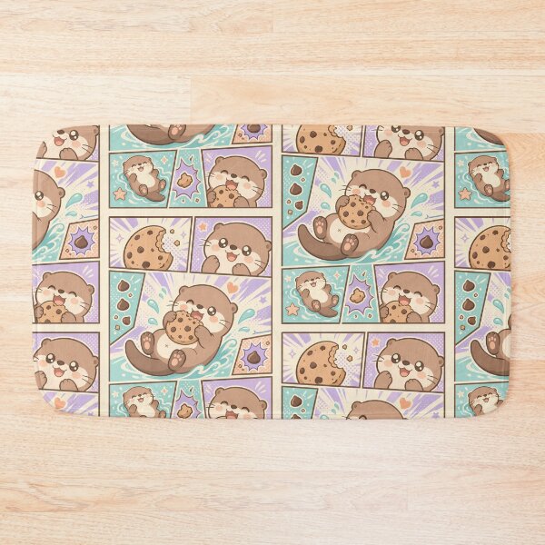 Item preview, Kawaii Otter Eating Chocolate Chip Cookie Pop Panels designed and sold by Gift Phrase Studio.