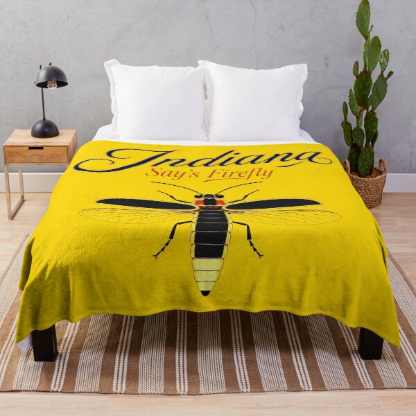 Aperçu de l'œuvre Indiana Say’s Firefly – State Insect Art Print créée et vendue par The-Drip-Studio.
