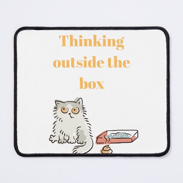 Item preview, Thinking Outside the Box - Funny Cat Litter Box Humor designed and sold by Liberty To Go.
