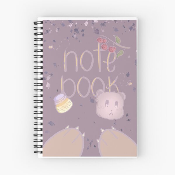 Item preview, CUTE PURPLE BEAR NOTEBOOK designed and sold by ApothecaryFox.