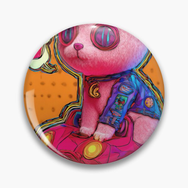 Item preview, Painted Blue Cat with Pink Bubble designed and sold by Trevzan-Tarzani.