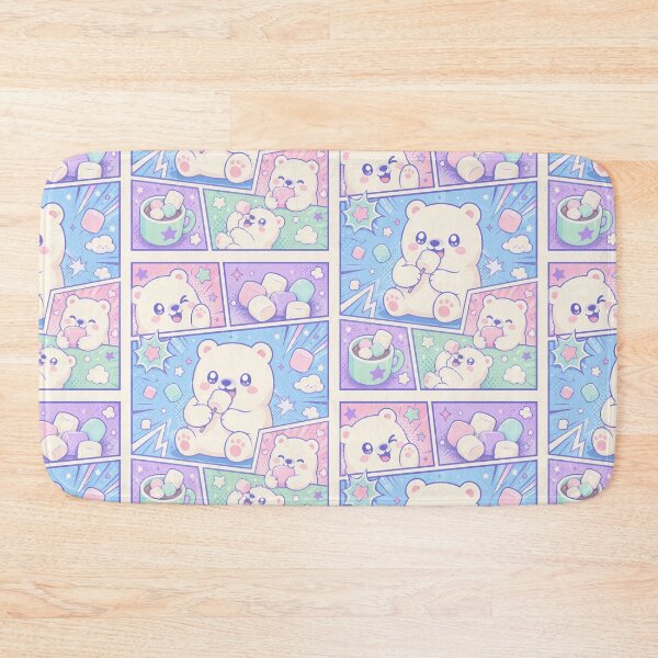 Item preview, Kawaii Polar Bear Eating Marshmallows Pop Panels designed and sold by Gift Phrase Studio.