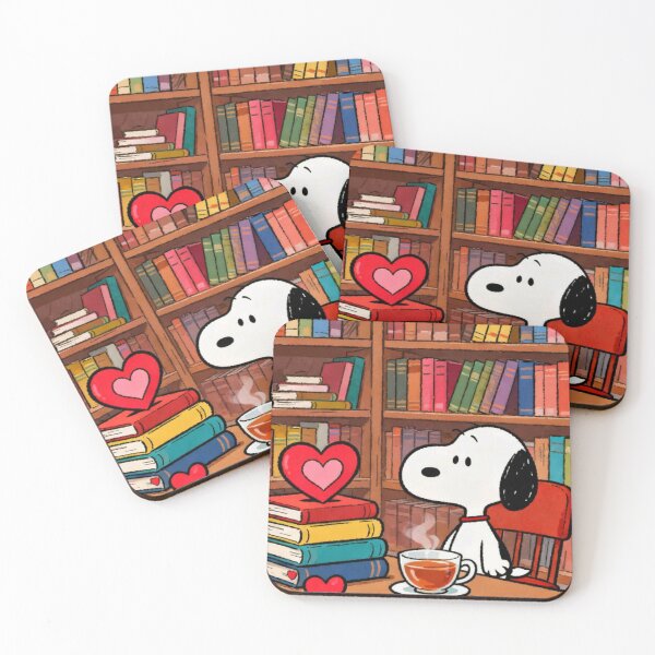 Item preview, Snoopy Library Coffee Heart Book Club designed and sold by Innova_Creations.