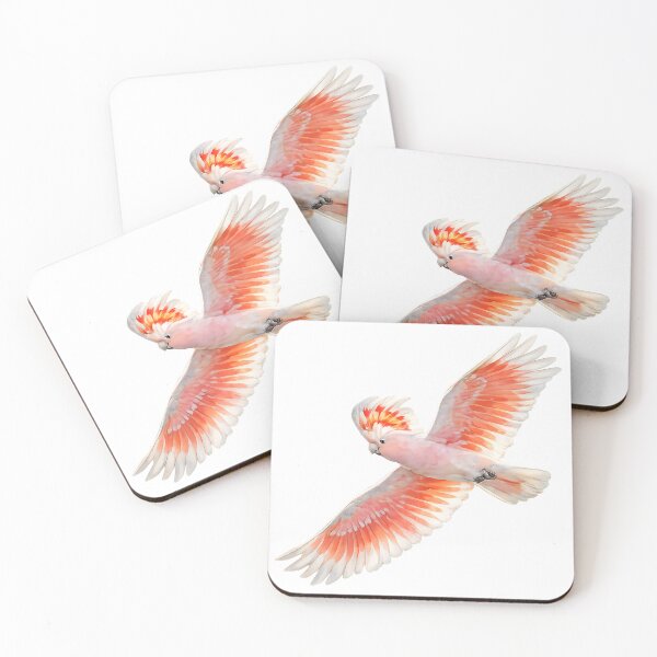 Item preview, Major Mitchell's Cockatoo in Flight Watercolour designed and sold by Jaruart.