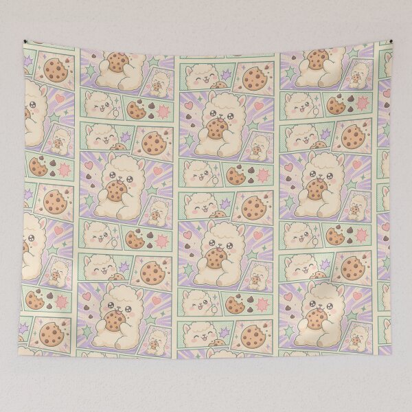 Item preview, Kawaii Lamb Eating Chocolate Cookies Pop Panels designed and sold by Gift Phrase Studio.