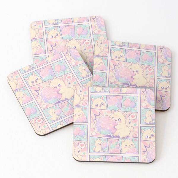 Item preview, Kawaii Lamb Eating Cotton Candy Pop Panels designed and sold by Magmashup.